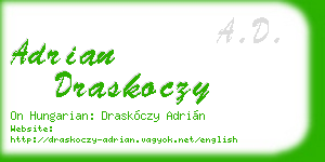 adrian draskoczy business card