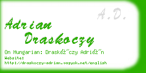 adrian draskoczy business card